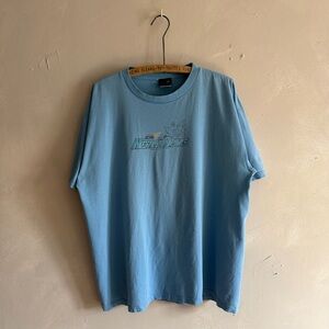 Vintage Gundam Wing Mobile Suit HEAVY ARMS T-Shirt Size XL Blue Anime